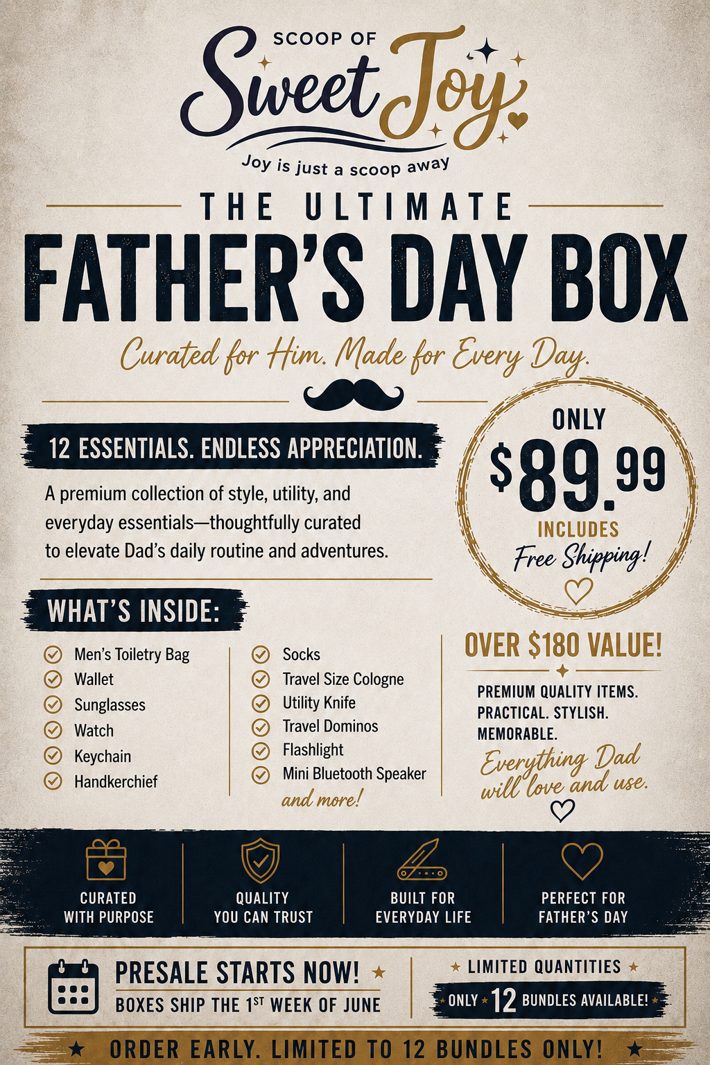 The Ultimate Father’s Day Box - FREE SHIPPING. ONLY 12 bundles available!