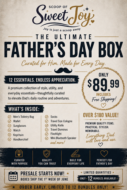 The Ultimate Father’s Day Box - FREE SHIPPING. ONLY 12 bundles available!
